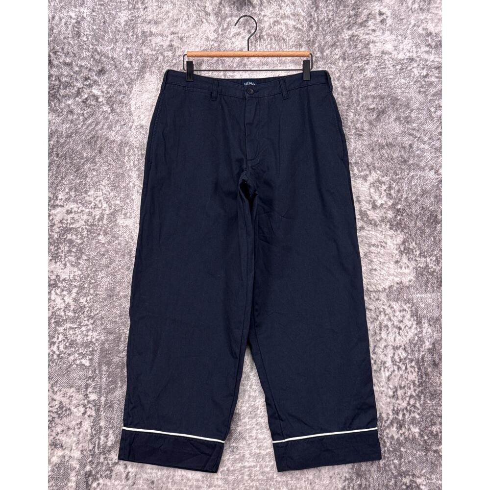 Noah NYC Pants 34 Mens Blue Cotton Twill Pajama Chino Relaxed Fit